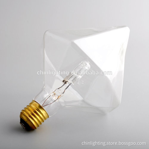 Diamond styled edison bulb clear full glass 2700K led 4w vintage edison bulb